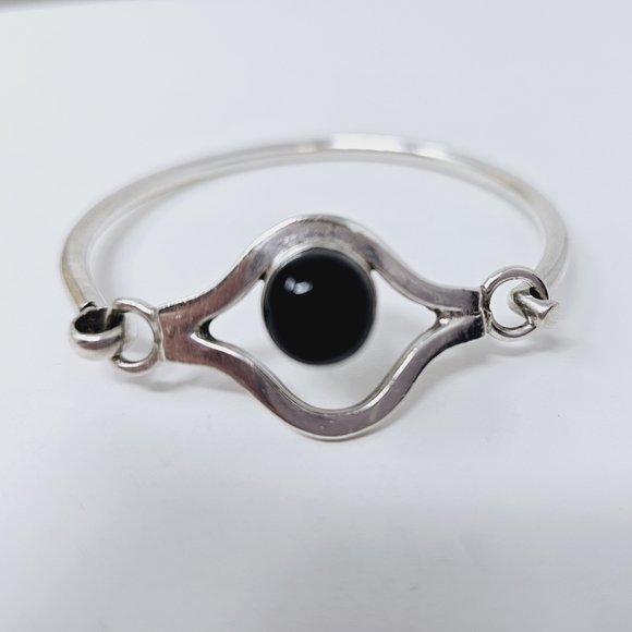 Sterling Onyx Bracelet Mexico 925 - Picture 2 of 8